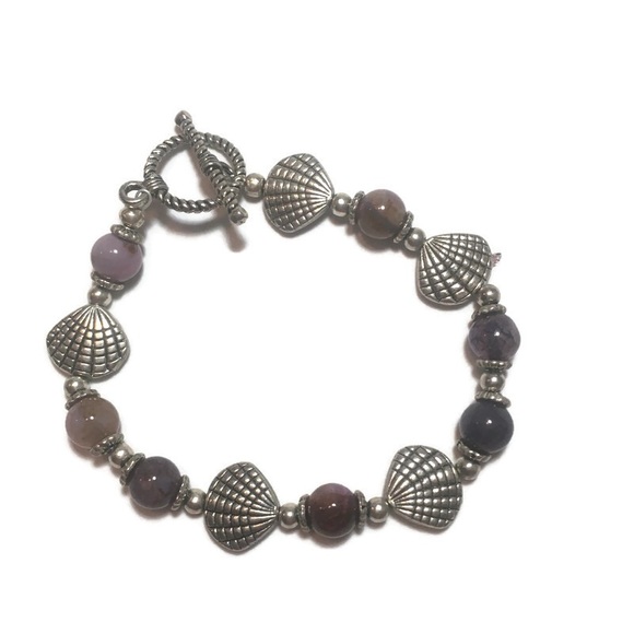 Two Purple Bracelets with Shades and Lavender 7" Shells - Picture 5 of 11